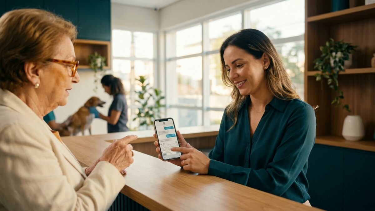 Chatbots veterinários para atendimento rápido por WhatsApp facilitando o contato entre tutores e clínicas